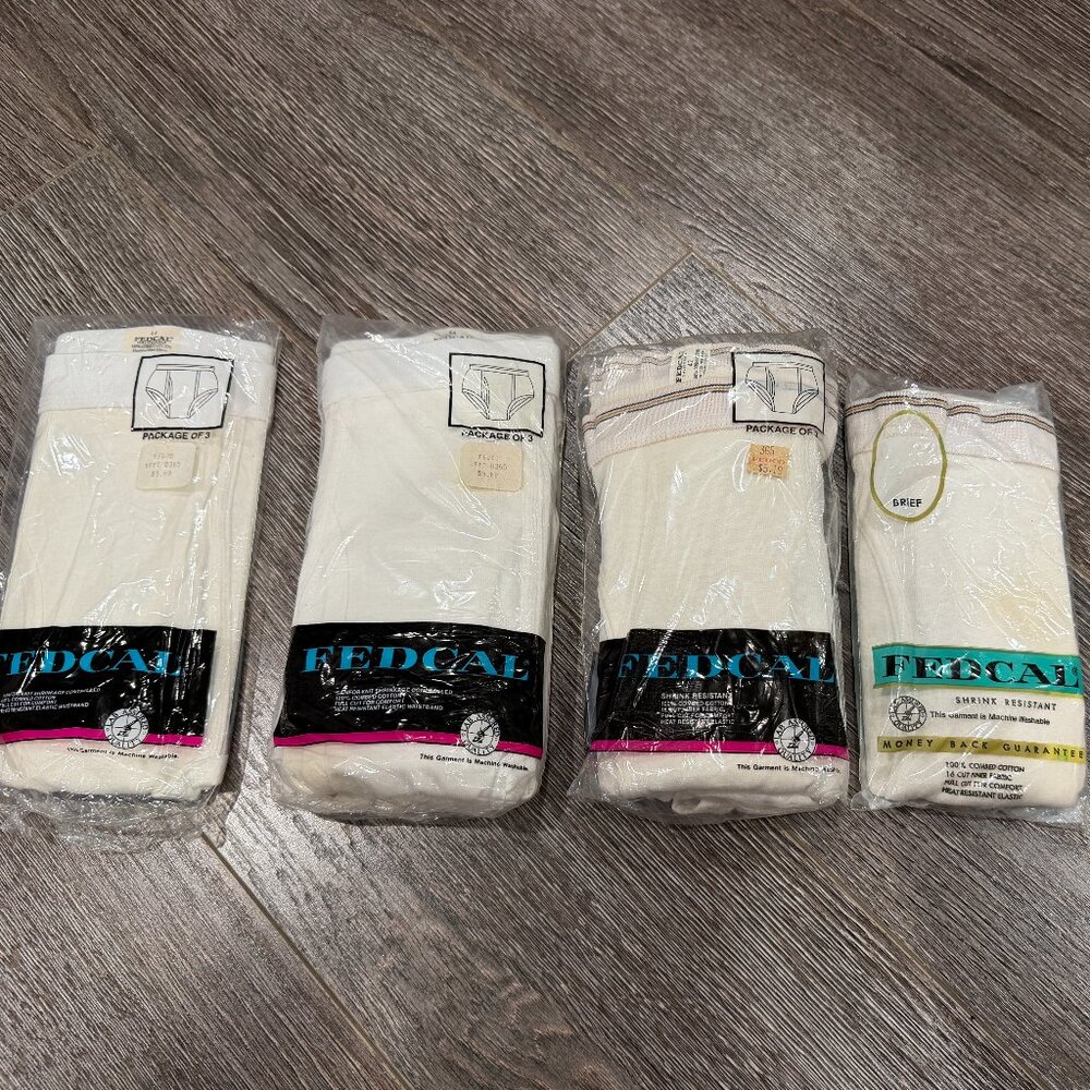 Vintage FEDCAL Men’s Underwear – Rare, Sealed Packs (Multiple Packs)